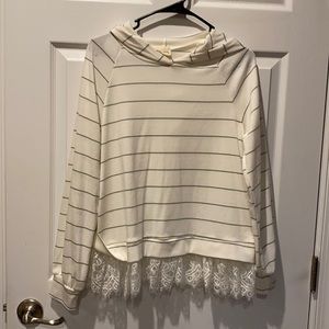 Never worn hoodie with lace detail